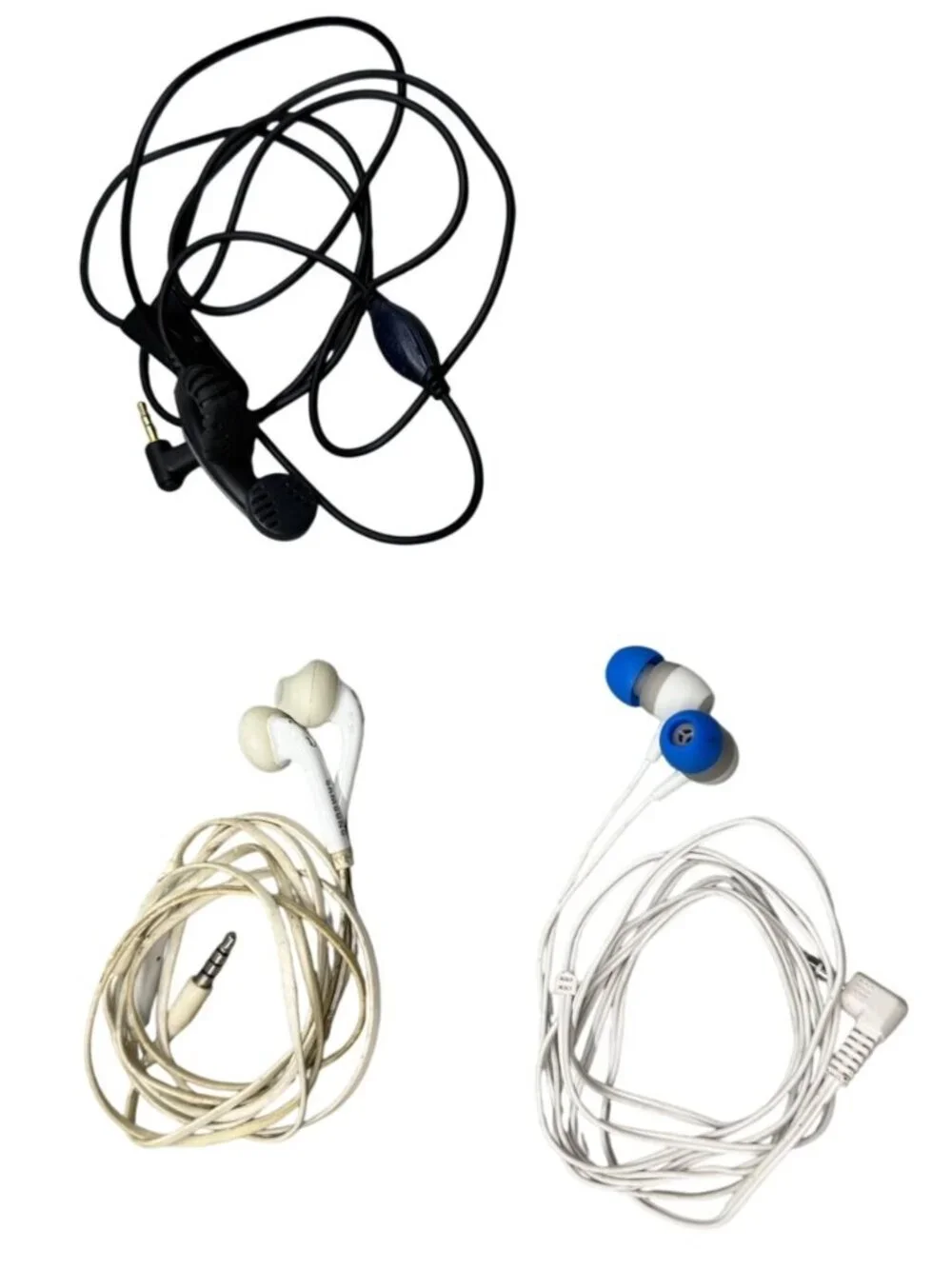 Mixed Wired Earbud Lot With 3.5mm Jack - Samsung & Others 3 Pairs READ